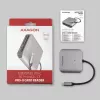 Czytnik kart pamięci Axagon CRE-S3C, aluminiowy, szybki USB-C 3.2 Gen 1, 3 gniazda, UHS-II