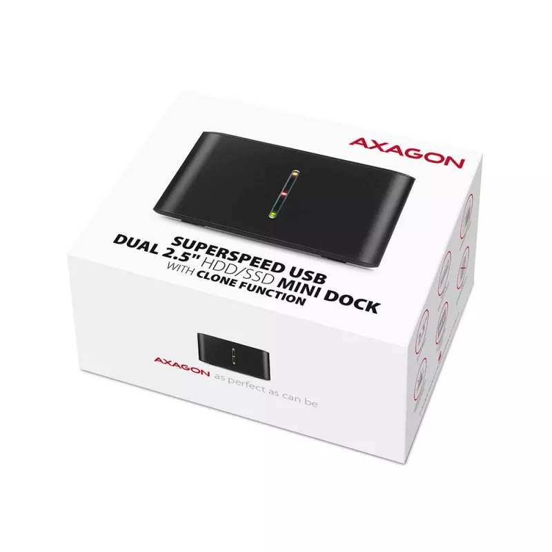 Axagon ADSA-D25 SuperSpeed USB DUAL 2,5-calowa stacja dokująca MINI SSD/HDD