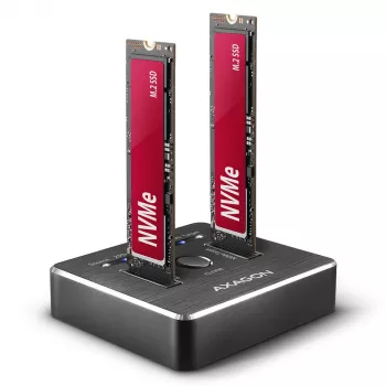 Stacja dokująca Axagon ADSA-M2C SuperSpeed USB-C 10Gbps do dwóch dysków M.2 NVMe