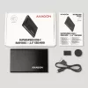 Obudowa 2.5 inch HDD/SSD AXAGON EE25-A6C — SATA, USB 3.2 Gen 1 (Type-C & Type-A), aluminium, czarny