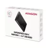 Obudowa 2.5 inch HDD/SSD AXAGON EE25-A6C — SATA, USB 3.2 Gen 1 (Type-C & Type-A), aluminium, czarny
