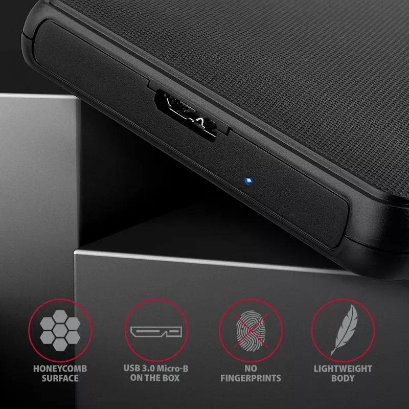 Axagon EE25-SL Bezśrubowa zewnętrzna kieszeń USB 3.2 Gen 1 - SATA 6G na dysk 2,5 cala SSD/HDD