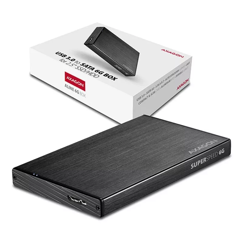Axagon EE25-XA6 kompaktowa aluminiowa obudowa zewnętrzna USB 3.2 Gen 1 - SATA 6G przeznaczona do dysków 2,5 cala SSD/HDD