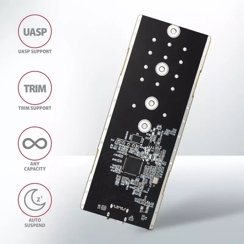 Axagon EEM2-GTR Zewnętrzna metalowa obudowa USB-C 3.2 Gen 2 dla dysków M.2 NVMe
