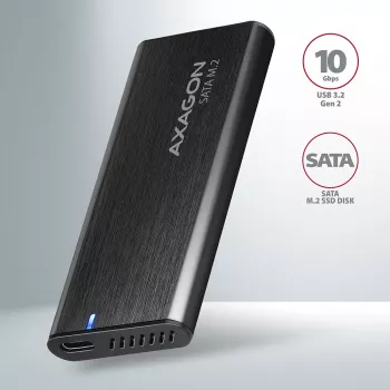 Obudowa SSD Axagon EEM2-SBC USB-C 3.2 Gen 2 Czarna M.2