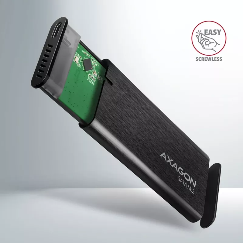Obudowa SSD Axagon EEM2-SBC USB-C 3.2 Gen 2 Czarna M.2