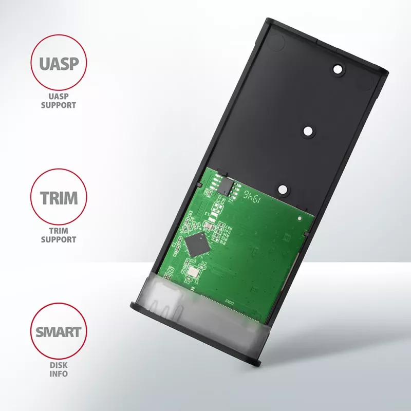 Obudowa SSD Axagon EEM2-SBC USB-C 3.2 Gen 2 Czarna M.2