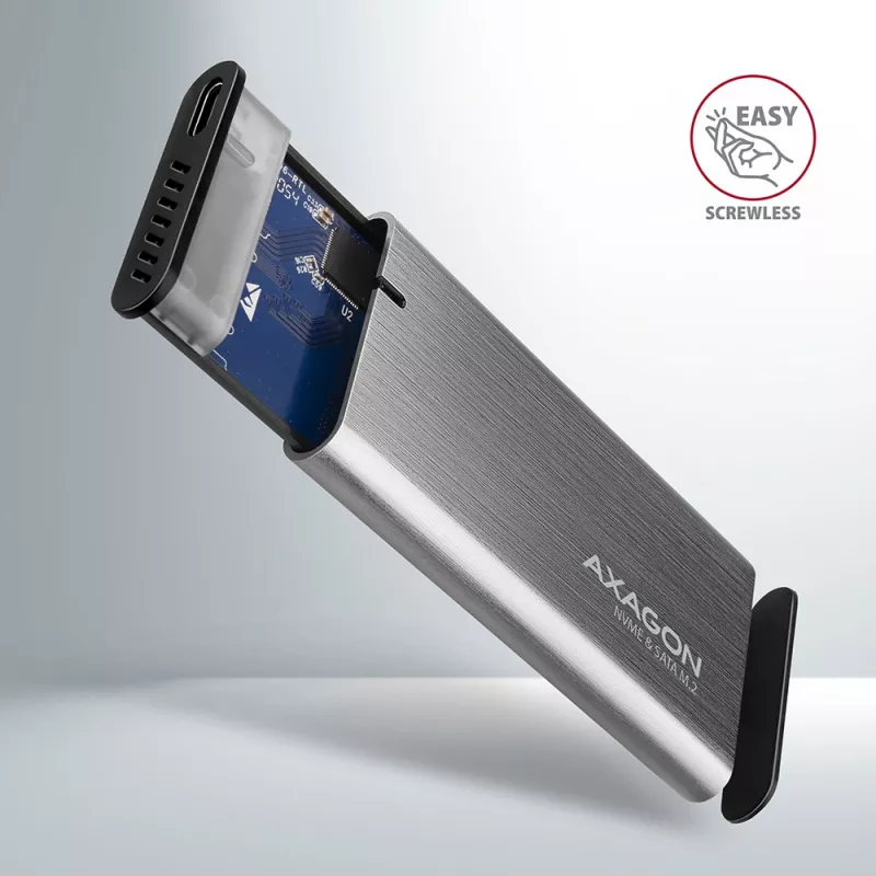Axagon EEM2-SG2 SuperSpeed+ USB-C - M.2 NVMe i SATA SSD RAW box