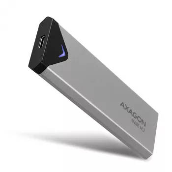 Axagon EEM2-UG2 Zewnętrzna metalowa obudowa USB-C 10Gbps dla dysków M.2 NVMe SSD. Srebrny