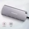 Koncentrator Axagon HMC-6M2 USB 3.2 Gen 1, 2x USB-A, HDMI, RJ-45, SATA M.2, PD 100W, kabel USB-C