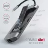 Koncentrator Axagon HMC-6M2 USB 3.2 Gen 1, 2x USB-A, HDMI, RJ-45, SATA M.2, PD 100W, kabel USB-C