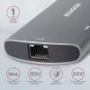 Koncentrator Axagon HMC-6M2 USB 3.2 Gen 1, 2x USB-A, HDMI, RJ-45, SATA M.2, PD 100W, kabel USB-C