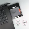 Axagon RSS-CD09 2.5 inch SSD/HDD kieszeń do slotu DVD 9.5 mm LED ALU interfejsy/karty adapter Wewnętrzny SATA