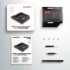 Axagon RSS-CD09 2.5 inch SSD/HDD kieszeń do slotu DVD 9.5 mm LED ALU interfejsy/karty adapter Wewnętrzny SATA