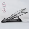 Axagon STND-L aluminiowa podstawka pod laptopy o przekątnej 10-17,3 cala. Osiem pozycji regulacji wysokości i kąta. Wersja szara.