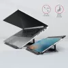 Axagon STND-L aluminiowa podstawka pod laptopy o przekątnej 10-17,3 cala. Osiem pozycji regulacji wysokości i kąta. Wersja szara.