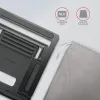 Axagon STND-L aluminiowa podstawka pod laptopy o przekątnej 10-17,3 cala. Osiem pozycji regulacji wysokości i kąta. Wersja szara.