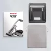 Axagon STND-L aluminiowa podstawka pod laptopy o przekątnej 10-17,3 cala. Osiem pozycji regulacji wysokości i kąta. Wersja szara.