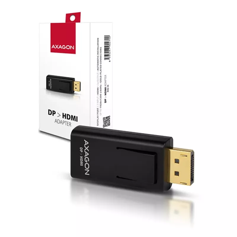 Przejściówka Axagon RVD-HI DisplayPort na HDMI Czarny