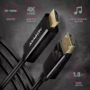 Axagon RVD-HI14C2 DisplayPort -> HDMI 1.4 kabel 1,8m, 4K/30Hz