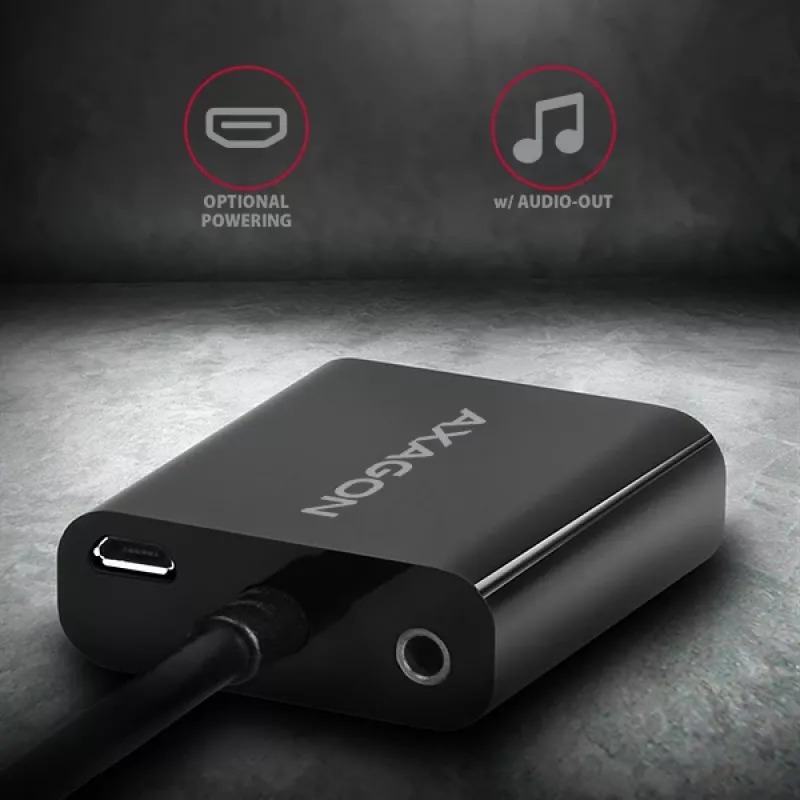 Adapter Axagon RVH-VGAN HDMI -> VGA FullHD, 1920x1200, audio OUT, power IN