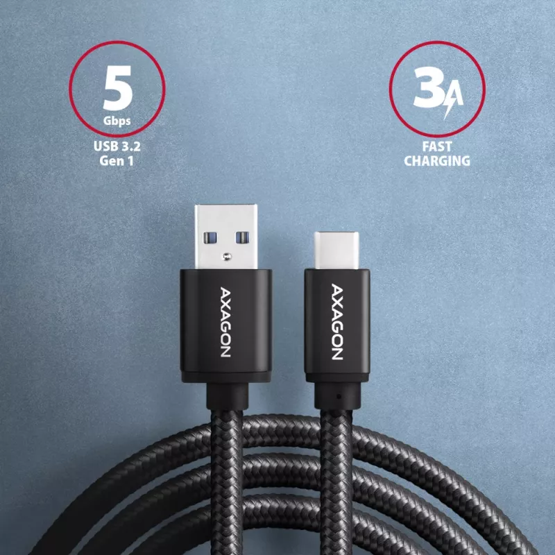 Axagon BUCM3-AM20AB SPEED USB-C <> USB-A 3.2 Gen 1 kabel 2 m