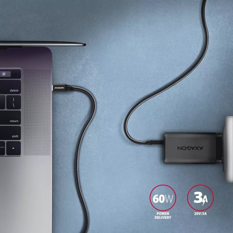 Axagon BUCM3-CM20AB SPEED USB-C <> USB-C 3.2 Gen 1 kabel 2 m