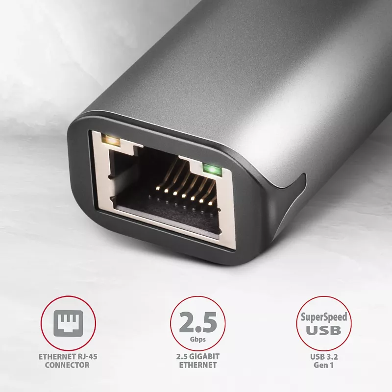 Axagon ADE-25RC SuperSpeed USB-C 2.5 Gigabit Ethernet Adapter