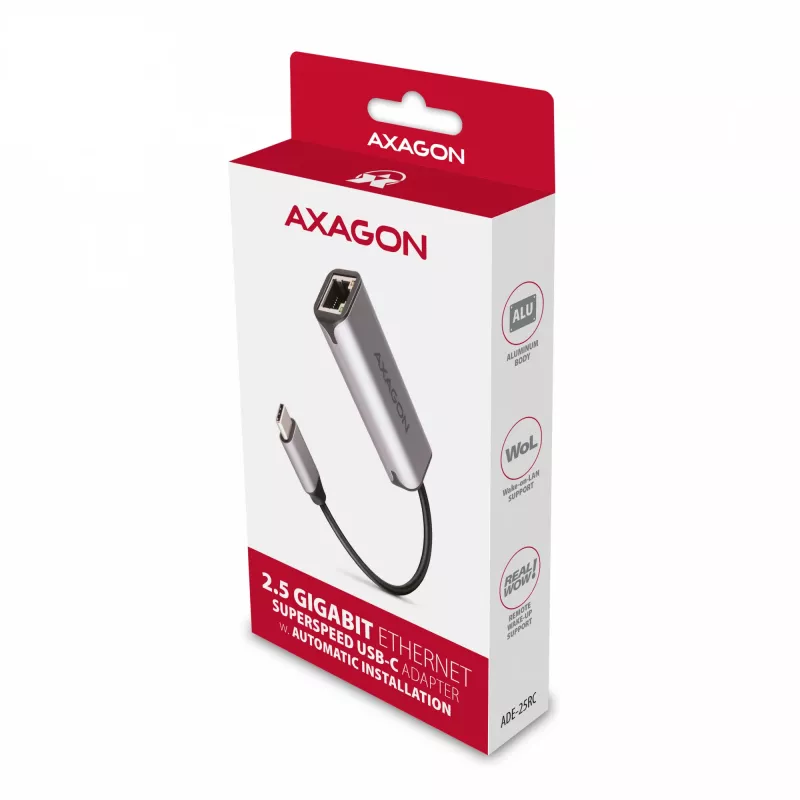 Axagon ADE-25RC SuperSpeed USB-C 2.5 Gigabit Ethernet Adapter