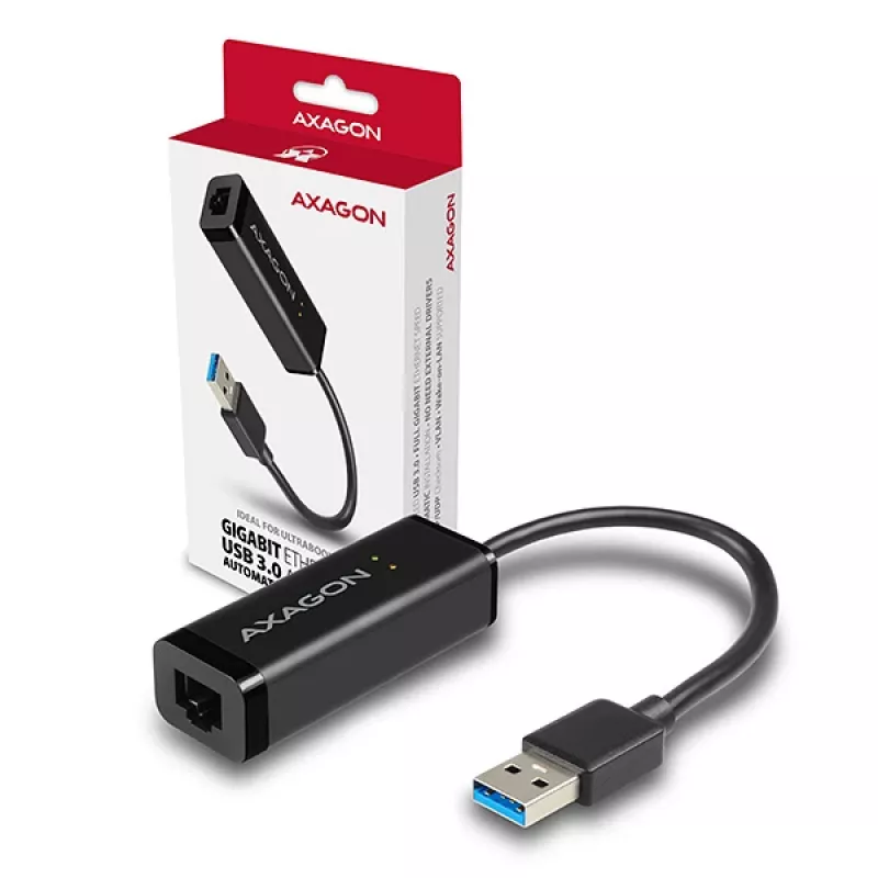 Adapter Axagon ADE-SR USB-A Gigabit Ethernet, przewodowy, USB, Ethernet, 1000 Mbit/s, czarny