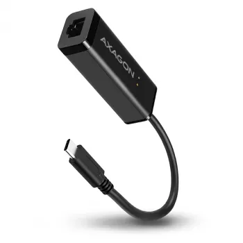 Adapter sieciowy Axagon ADE-SRC USB-C Gigabit Ethernet, przewodowy, USB Type-C, Ethernet, 1000 Mbit/s, czarny
