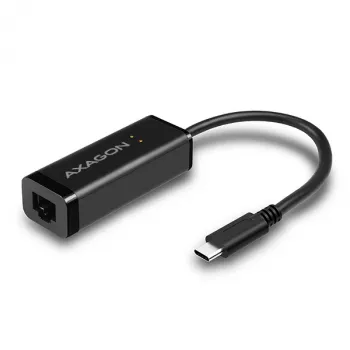 Adapter sieciowy Axagon ADE-SRC USB-C Gigabit Ethernet, przewodowy, USB Type-C, Ethernet, 1000 Mbit/s, czarny