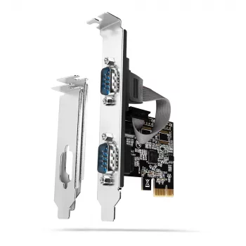 Axagon PCEA-S2N PCIe - adapter 2x port szeregowy 250 kbps ze SP i LP