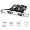 Axagon PCEA-S2N PCIe - adapter 2x port szeregowy 250 kbps ze SP i LP