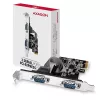 Axagon PCEA-S2N PCIe - adapter 2x port szeregowy 250 kbps ze SP i LP