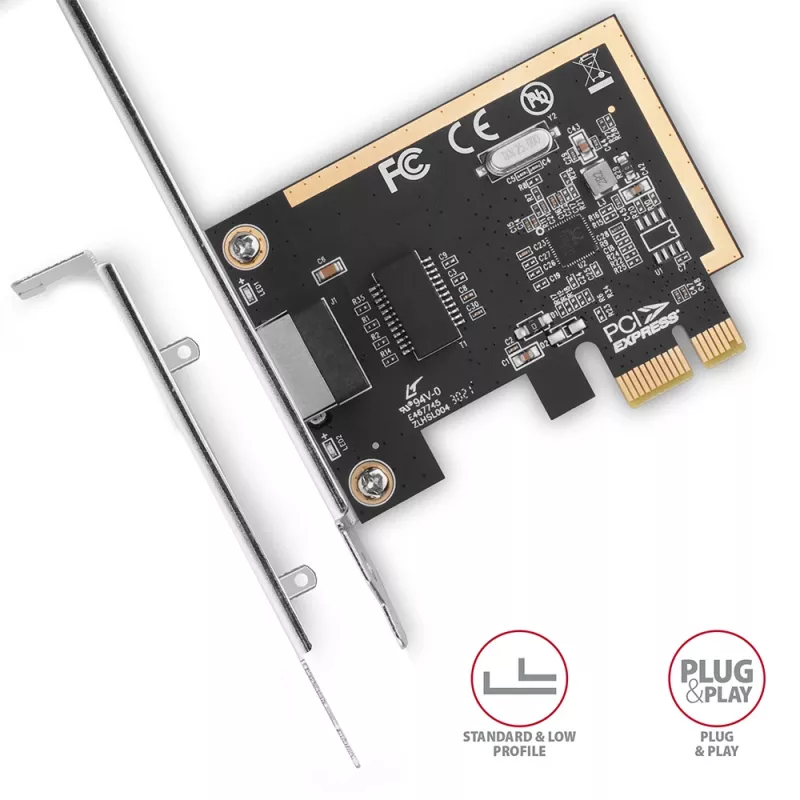 Axagon PCEE-GRF PCIe - Gigabit Ethernet adapter Realtek 8111F z SP i LP