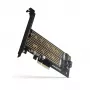 Axagon PCEM2-D PCIe x4 - adapter na dwa dyski M.2 NVMe M-key + SATA B-key z zaślepkami SP i LP