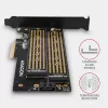 Axagon PCEM2-D PCIe x4 - adapter na dwa dyski M.2 NVMe M-key + SATA B-key z zaślepkami SP i LP