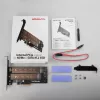 Axagon PCEM2-D PCIe x4 - adapter na dwa dyski M.2 NVMe M-key + SATA B-key z zaślepkami SP i LP
