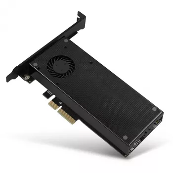 Axagon PCEM2-DC PCIe x4 - adapter na slot M.2 NVMe M-key + SATA B-key z chłodzeniem, SP i LP