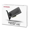 Axagon PCEM2-DC PCIe x4 - adapter na slot M.2 NVMe M-key + SATA B-key z chłodzeniem, SP i LP
