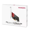 Axagon PCEM2-ND PCIe x8 - adapter z dwoma slotami M.2 NVMe M-key, RAID, przełącznik danych, z wspornikiem standardowym i niskoprofilowym