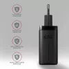 Ładowarka ścienna GaN Axagon ACU-DPQ65 65W, 3 porty (USB-A + podwójny USB-C), PD3.0/QC4+/PPS/Apple
