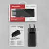 Ładowarka ścienna GaN Axagon ACU-DPQ65 65W, 3 porty (USB-A + podwójny USB-C), PD3.0/QC4+/PPS/Apple