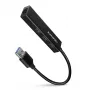 Axagon HMA-GL3A Multiport-Hub USB 3.0 Typ A Gbit-LAN 3x USB-A microSD Przewodowy USB 3.2 Gen 1 (3.1 Gen 1) Type-A Czarny