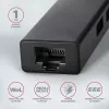 Axagon HMA-GL3A Multiport-Hub USB 3.0 Typ A Gbit-LAN 3x USB-A microSD Przewodowy USB 3.2 Gen 1 (3.1 Gen 1) Type-A Czarny