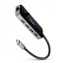 Axagon HMC-6GL Hub USB 3.2 Gen 1, 3x USB-A, HDMI 4K/30Hz, RJ-45, PD 100W, kabel USB-C 20 cm