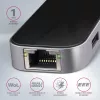 Axagon HMC-6GL Hub USB 3.2 Gen 1, 3x USB-A, HDMI 4K/30Hz, RJ-45, PD 100W, kabel USB-C 20 cm