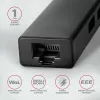 Hub USB-C Axagon HMC-GL3A 3x USB-A Gbit-LAN Czarny