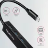 Hub USB-C Axagon HMC-GL3A 3x USB-A Gbit-LAN Czarny